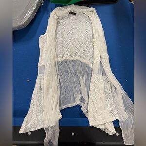 White Elena Wang sleeveless cardigan